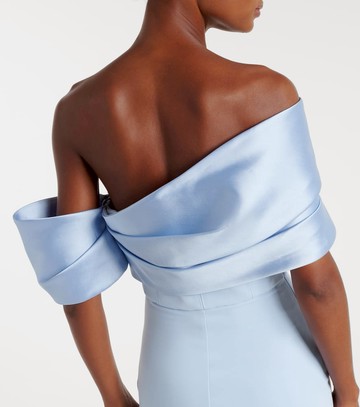 Solace London Alexis asymmetric off-shoulder gown