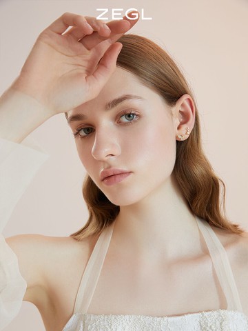 ZEGL設計師春夏耳釘蛋系列925純銀小耳釘女養耳洞蝴蝶耳環耳飾品