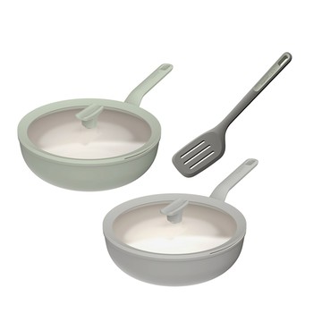 【BergHOFF貝高福】Balance不沾單柄含蓋炒鍋28cm+鍋鏟(BHBL-28W+ Y-BHBL-ST)【直播】