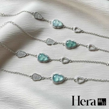 【HERA 赫拉】天然A貨翡翠藍水葫蘆手鍊 H115051902