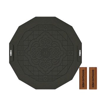 KZM OUTDOOR 韓式不沾煎烤盤 附木手把  40cm  1個  40 x 40 x 3.7cm