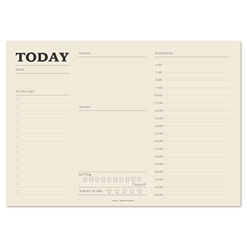 Daily Planner Today スケジュール帳 多機能デイリープランナー 50枚 メモ Todoリスト メモ用紙 通販 Lineポイント最大0 5 Get Lineショッピング