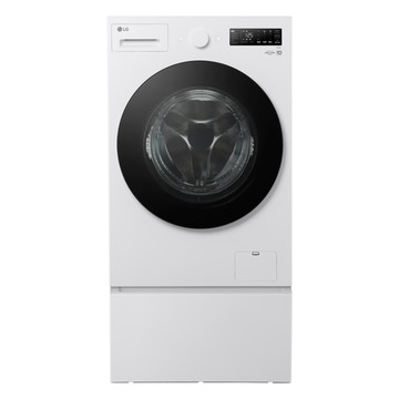 LG AI DD 18公斤蒸洗脫滾筒洗衣機(雲霧白)+抽屜式滾筒底座(WD-S18NW+LWP-25N2C)