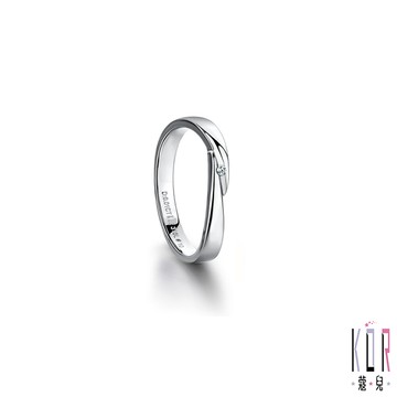 KOR蔻兒 手攜手鑽石/白鋼女戒指