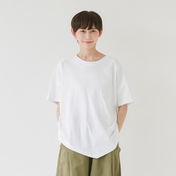 不對稱休閒T 白F