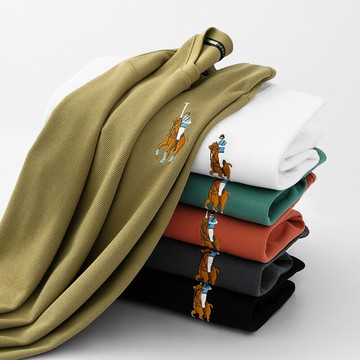 【新款熱賣】保羅華夫格衛衣男商務休閑高端圓領長袖t恤大馬標刺繡品牌打底衫