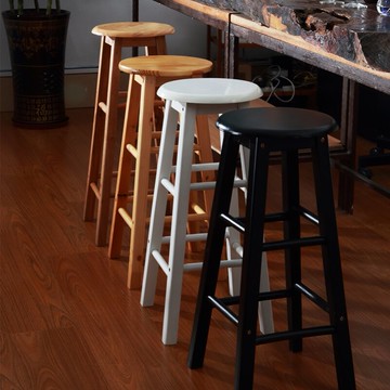 時尚吧椅木質北歐式小凳子椅子酒吧椅吧臺椅復古現代簡約美式攝影