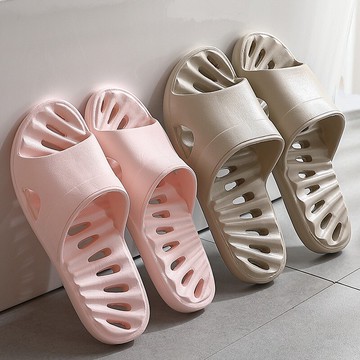 新款春夏情侶涼拖鞋家用洗澡漏水防滑時尚女士速干軟底男純色