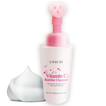 【UNICAT 變臉貓】凈膚透亮｜維他命C淨白洗卸兩用慕斯 350ml