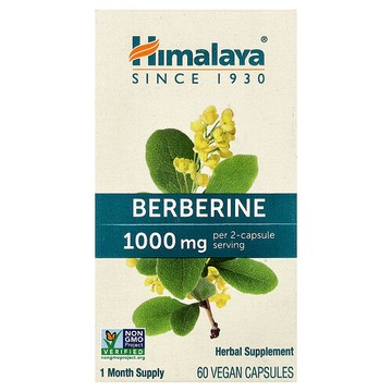 Himalaya, 小檗鹼，60 粒全素膠囊（每粒膠囊 500 毫克）