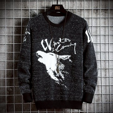 男士毛衣年新款秋冬季線衣加厚款保暖衣服青少年個性針織衫潮