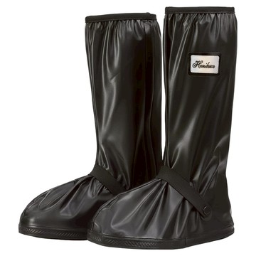 FANCY LIFE 高筒防水雨鞋套 防水長度約40cm 超厚鞋底防滑耐磨  黑色  1雙