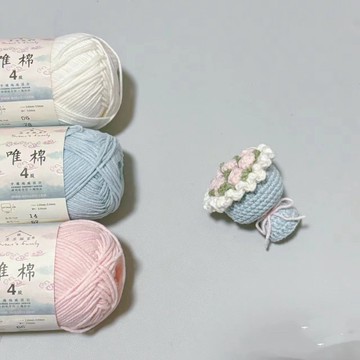 ⚡️免運臺灣出貨⚡️自製編織迷你鈎針手捧花包毛綫diy材料掛件花束時間手工打髮解悶🌟可開票