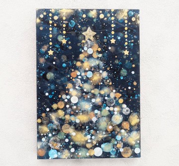 聖誕樹雪與星夜P3