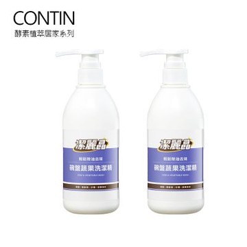 CONTIN康定 潔麗晶系列 碗盤蔬果洗潔精500g*2入