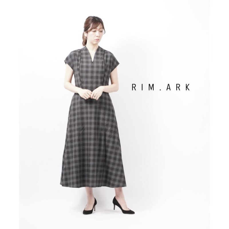 リムアーク チェックワンピース フレアワンピース Noble line classical dress ノーブルラインクラシカルドレス RIM.ARK  2021秋冬新作 レディース 国内正規品 | LINEブランドカタログ