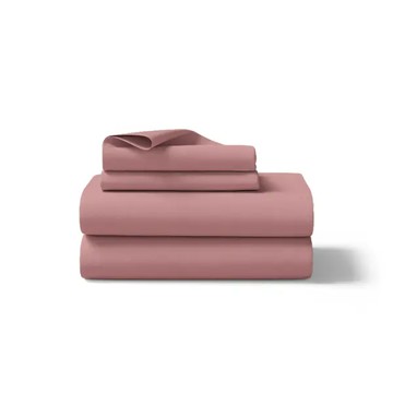 KSP｜繽紛 粉薔薇 義大利平織長纖棉 簡約寢飾四件組