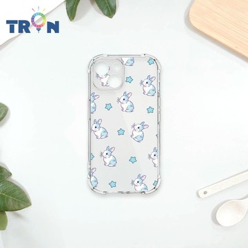 TRON IPhone 13 MINI 手繪小兔子透明殼 四角防摔 軟殼 手機殼