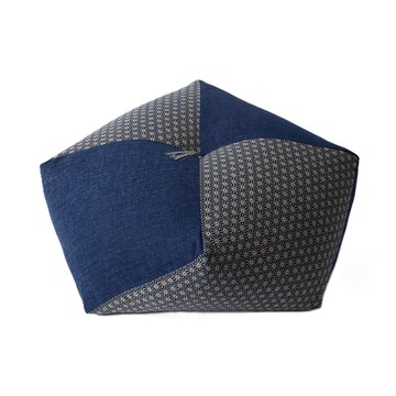 日藝堂 日本製麻葉紋深藍手工蒲團坐墊