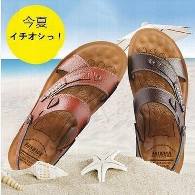 サンダル メンズ スリッポン レザー おしゃれ サンダル ローマグラディエーター ビーチサンダ 夏 通販 Lineポイント最大get Lineショッピング