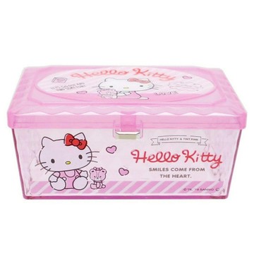 【震撼精品百貨】Hello Kitty 凱蒂貓~凱蒂貓 HELLO KITTY 透明壓克力置物盒#47260