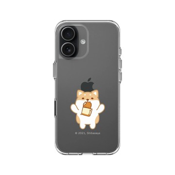 iPhone 17 Clear Case（相機按鈕） 透明 - 柴語錄 Shiba Says - 能動口就不動手-雞排款