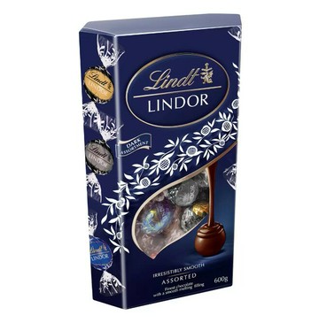 LINDT 軟心夾餡綜合黑巧克力 600公克