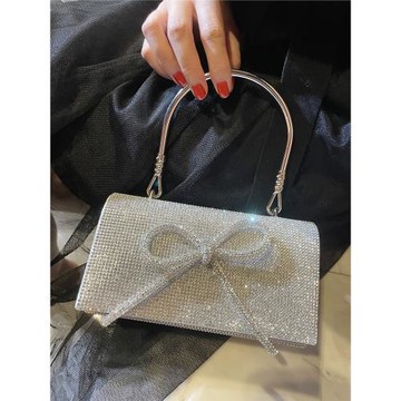 手包女士2024新款鑲鉆禮服旗袍小包名媛喜婆婆高級晚宴斜挎手提包
