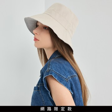 SO NICE 日系輕量可摺疊雙面條紋漁夫帽