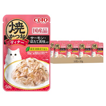 INABA 鰹魚燒晚餐包 16包  鰹魚 + 鮭魚 + 干貝  50g