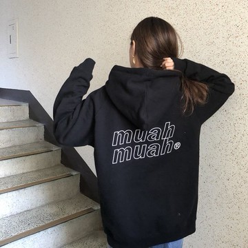 【台現】MUAHMUAH 刷毛帽T 經典 新款 帽T 連帽 上衣  韓國代購