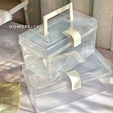 隔日到貨🏆手提收納盒 透明收納盒 家用收納盒 玩具收納 可提式整理盒 收納盒 手提箱 雜物箱 多功能收納箱