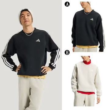 【Adidas 愛迪達】ST 3ST SWT 圓領長袖T恤 男 A-KR2514 B-KR2515