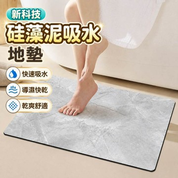 【隔日到貨】硅藻泥吸水地墊 硅藻土軟地墊 新科技 地墊 浴室地墊 硅式珪藻土地墊 防滑速乾地墊 衛生間吸水墊 浴室腳踏墊