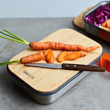 不銹鋼食物盒 (不銹鋼+天然竹蓋) 30oz (900ml)