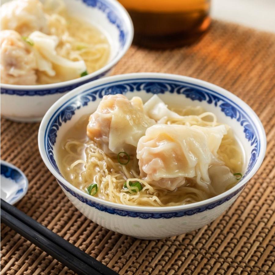 60025「冷凍商品」香港文記雲呑麺 １人前セット (ホンコンマンゲワンタンメン Man Kee Wonton Noodles