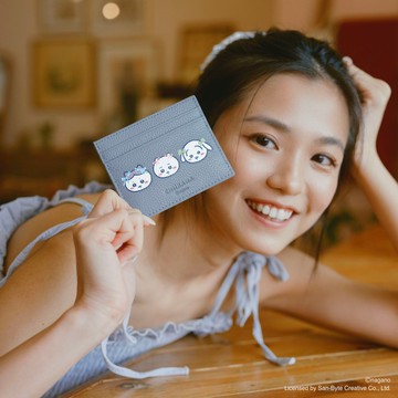 【新品登場】 CHIIKAWA皮革卡片套 - 丹寧藍色
