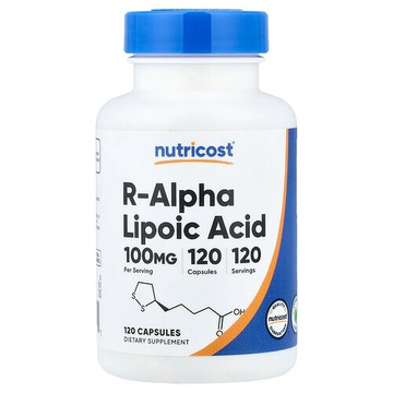 Nutricost, R-α-硫辛酸，100 毫克，120 粒膠囊