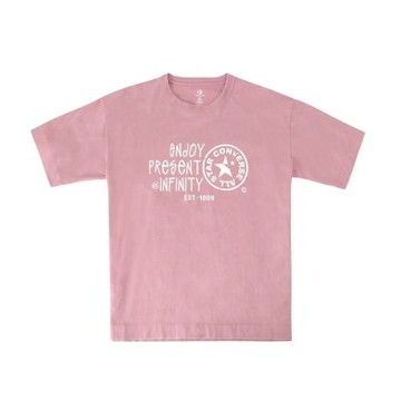 Converse Verbiage Logo Washed Tee 男款 粉色 圓領 寬鬆 短袖 UCJ755-PCG
