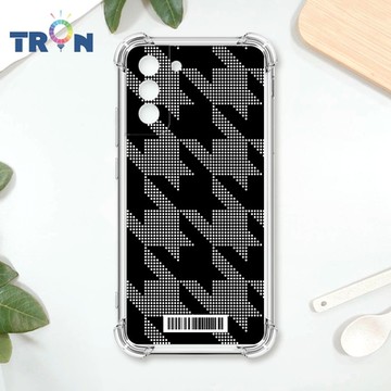 TRON 三星 S21 PLUS 幾何圓點千鳥紋 四角防摔載具殼 軟殼 手機殼