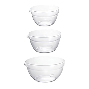 HARIO 日本耐熱玻璃佐料調味碗組-3入裝-壺嘴設計-日本製(KB-1318)