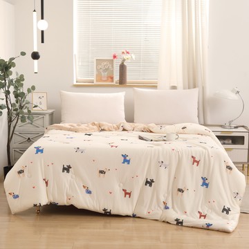 針織雲朵絨水洗被 150x200cm 狗狗