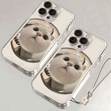 圓臉貓咪 防摔 保護殼 蘋果iphone 78p xr i11 i12 13 14 15 16 pro max手機殼