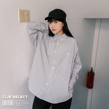 西林 CLIN｜選物｜工裝格紋口袋長袖襯衫_T-0143 中性 素色 工裝 Cityboy 秋冬