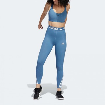 adidas 緊身褲 女款 運動長褲 慢跑 亞規 TF 3S TIGHT 藍 HD4493