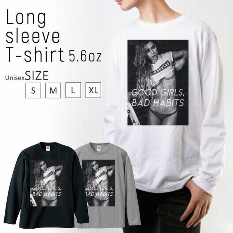 Tシャツ ロンt 長袖 メンズ 男女兼用 セクシー 美女 胸 モノクロ フォト ロゴ 海外 メンズファッション ロングtシャツ 通販 Lineポイント最大0 5 Get Lineショッピング