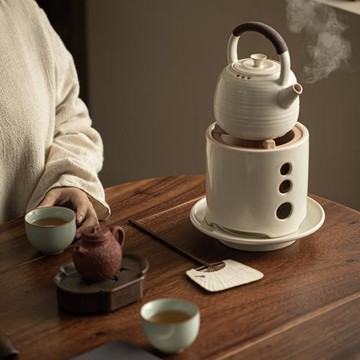 日式圍爐煮茶陶瓷套裝戶外聚會便攜式煮茶爐溫茶器家用炭爐煮茶壺