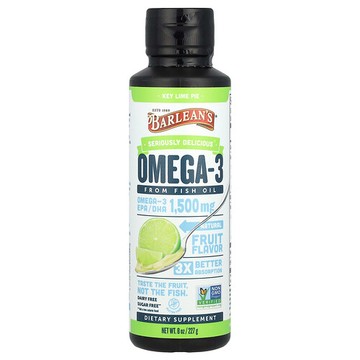 Barlean's, 魚油 Omega-3，酸橙派味，8 盎司（227 克）
