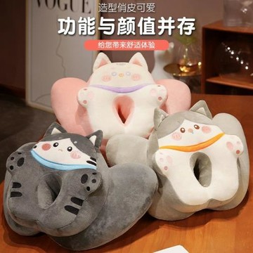 卡通可愛貓咪午睡枕辦公室午休趴靠枕 學生桌上睡覺趴枕工廠批發