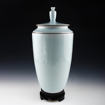 景德鎮全手工影青家居裝飾罐子儲物罐擺件客廳裝飾花瓶茶葉罐
